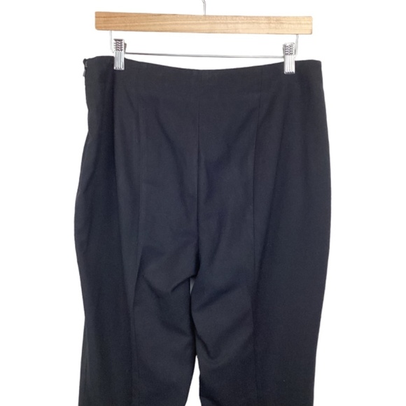 Talbots Hollywood Black Pants Size 12 Side‎ Slit Dress Trousers Career - Picture 6 of 10